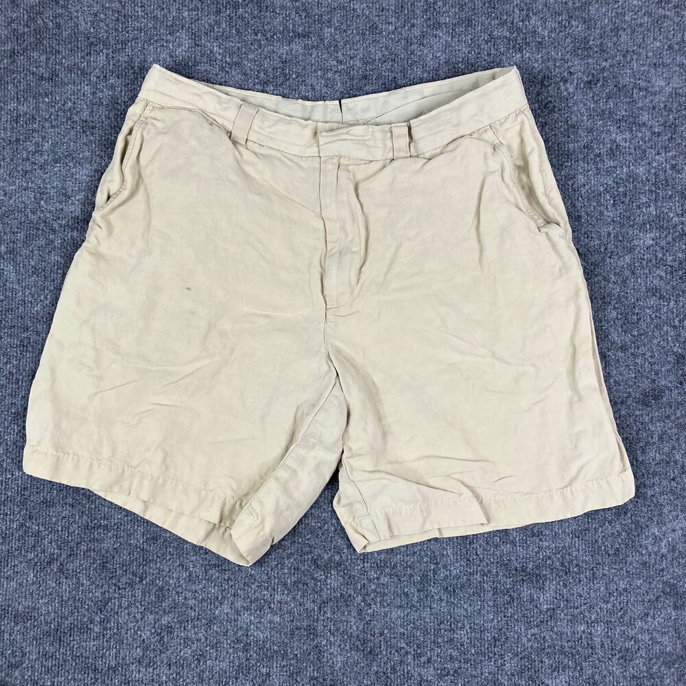 Austin Reed Shorts Mens Size 34 Beige Linen Silk Blend Lightweight Casual Golf‎